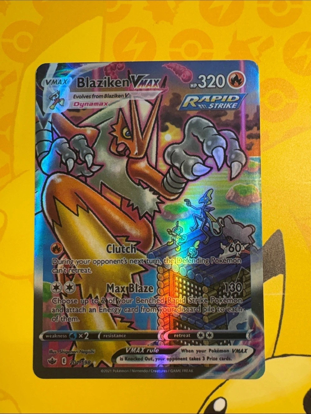 Pokémon Blaziken VMAX (Alternate Art Secret) Trading Card Holo